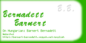 bernadett barnert business card